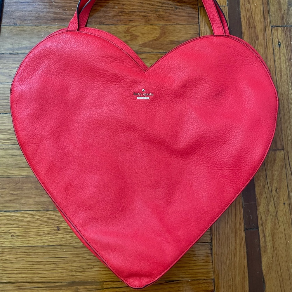 Kate Spade Love Birds Heart Leather Tote